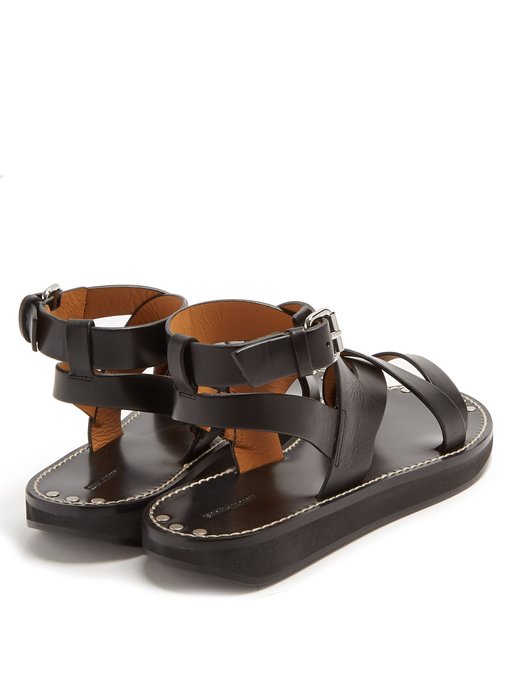 Noelly crossover-strap leather sandals 