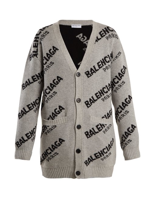 Long-sleeved logo cardigan | Balenciaga 