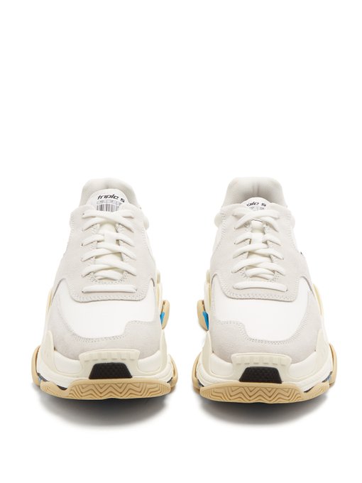 Triple S low-top suede trainers展示图