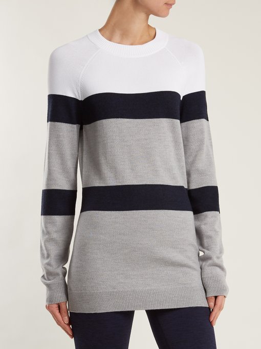 Apres striped-knit wool-blend sweater展示图