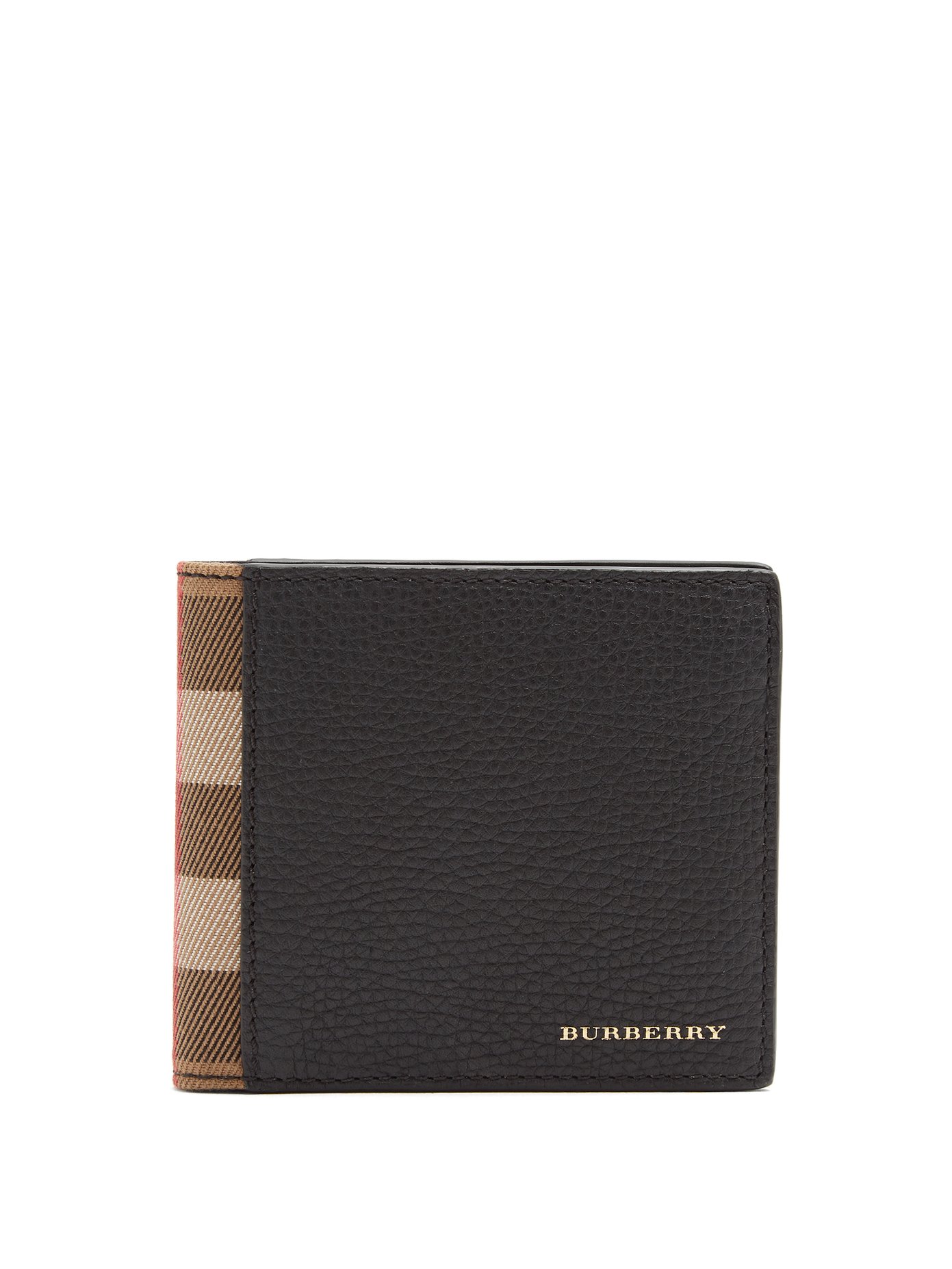 burberry house check sartorial leather wallet