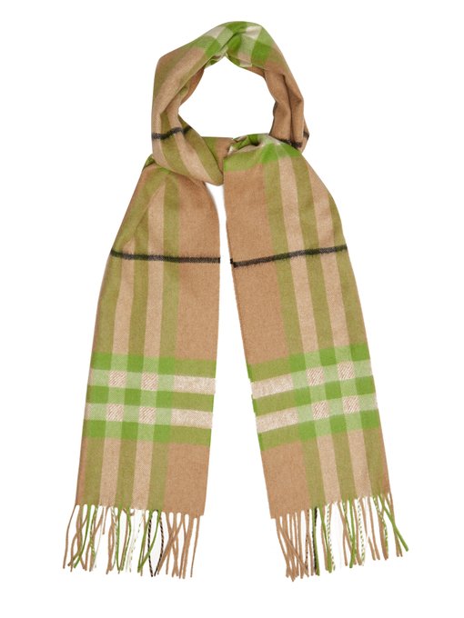 burberry large check cashmere scarf