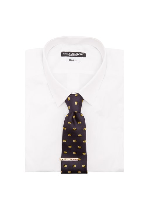 gold burberry tie