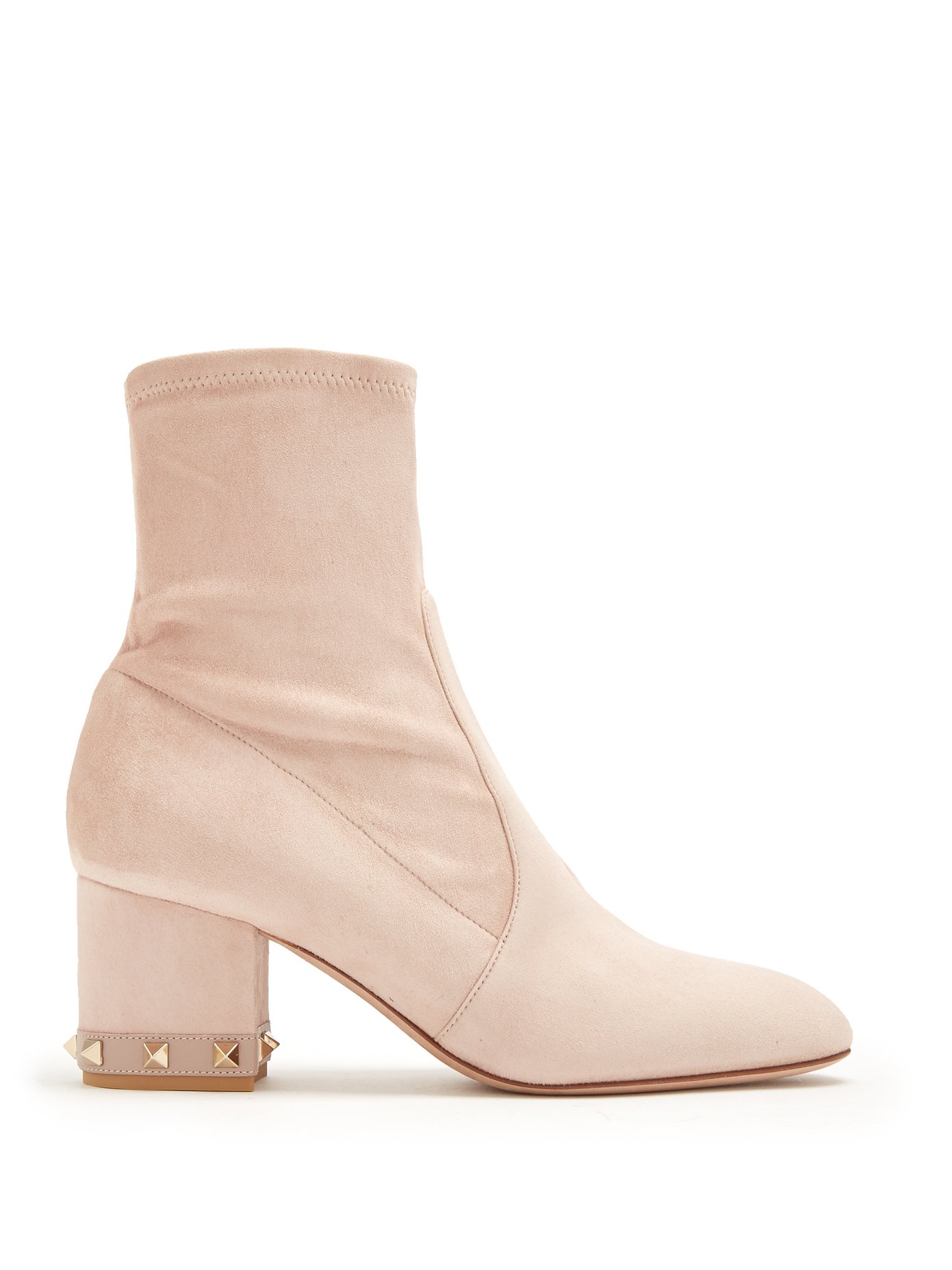 valentino rockstud suede ankle boots