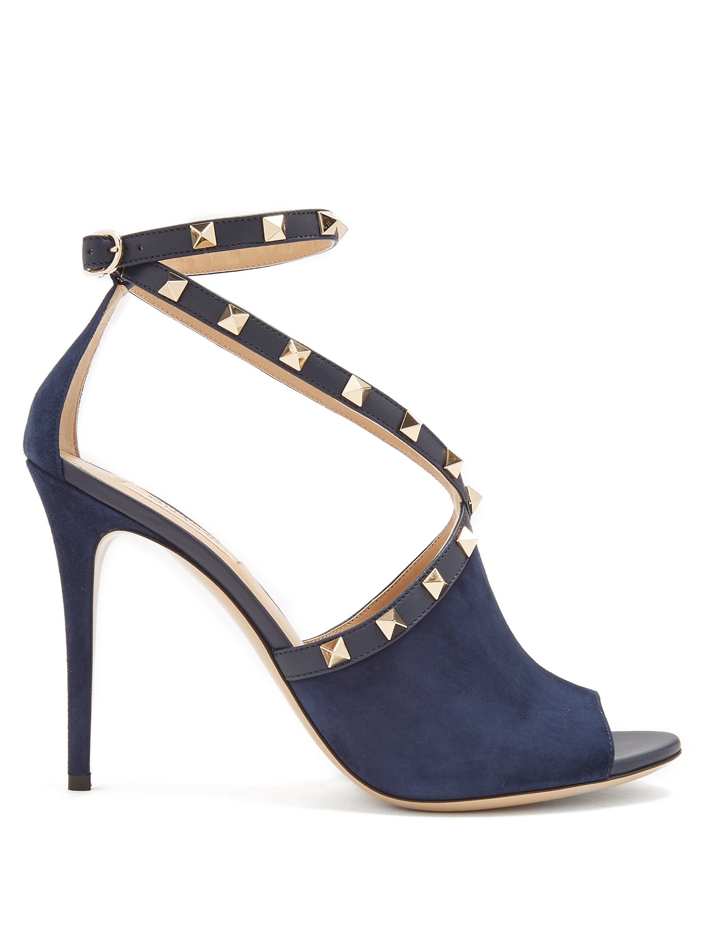 valentino suede rockstud pumps