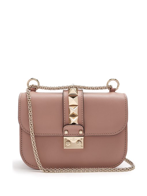 valentino garavani lock small leather shoulder bag