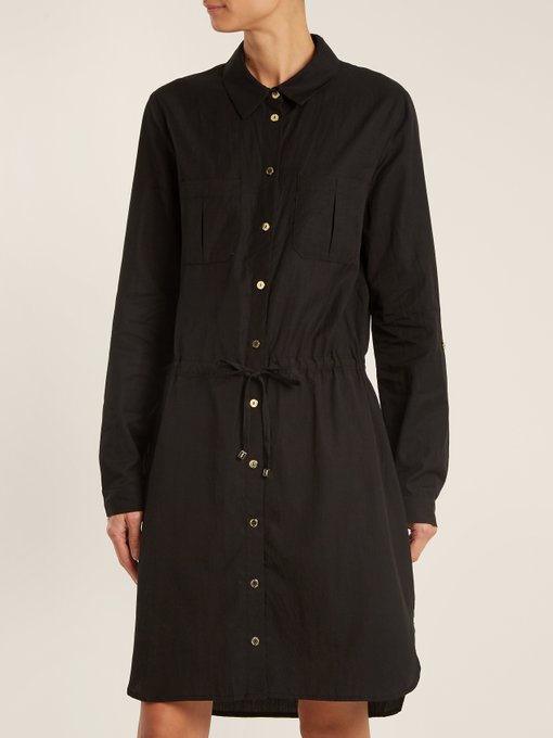 Core drawstring-waist woven shirtdress展示图