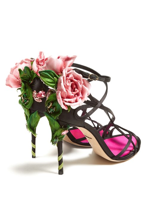 Roseheel satin sandals Dolce & Gabbana MATCHESFASHION US