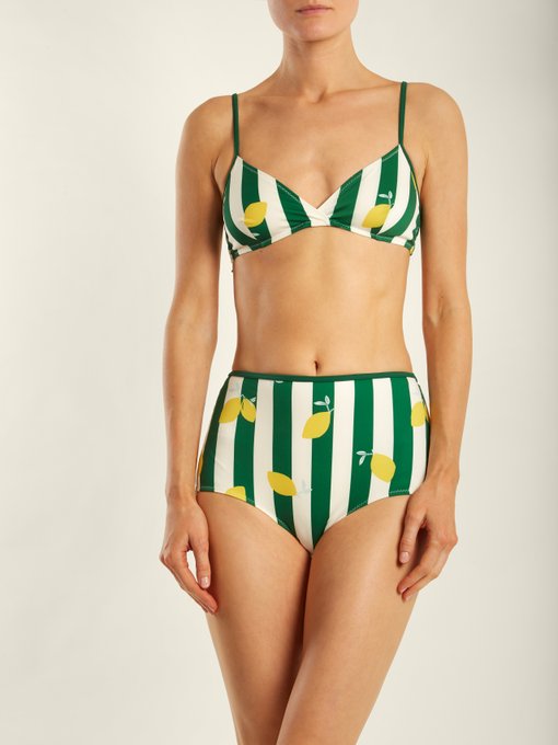 solid and striped lemon one piece