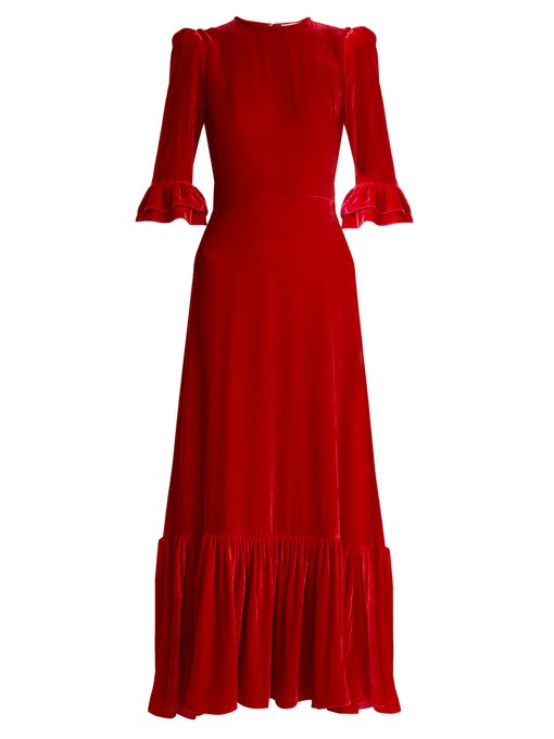 Festival ruffled velvet dress | The Vampire's Wife | MATCHESFASHION UK