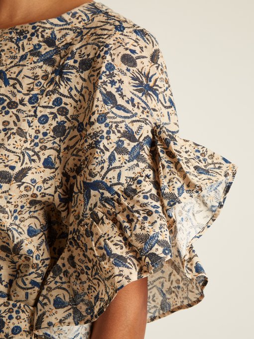 Delicia ruffle-trimmed linen wrap dress | Isabel Marant Étoile ...