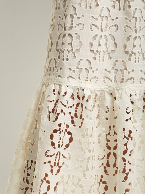 Drawstring-waist lace skirt展示图
