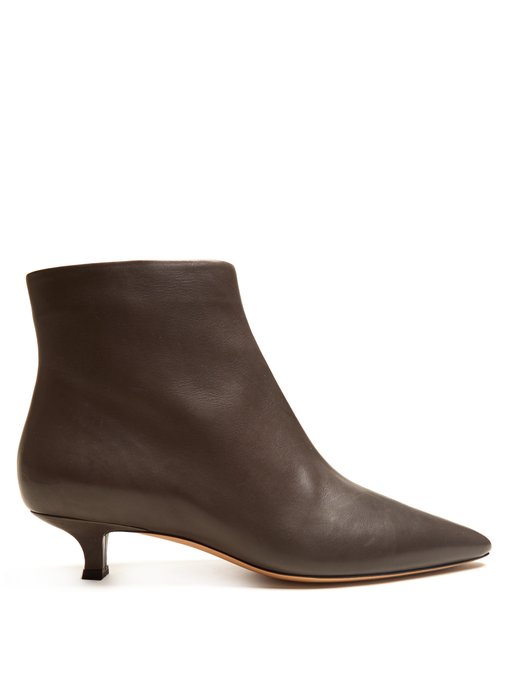 Coco point-toe leather ankle boots 