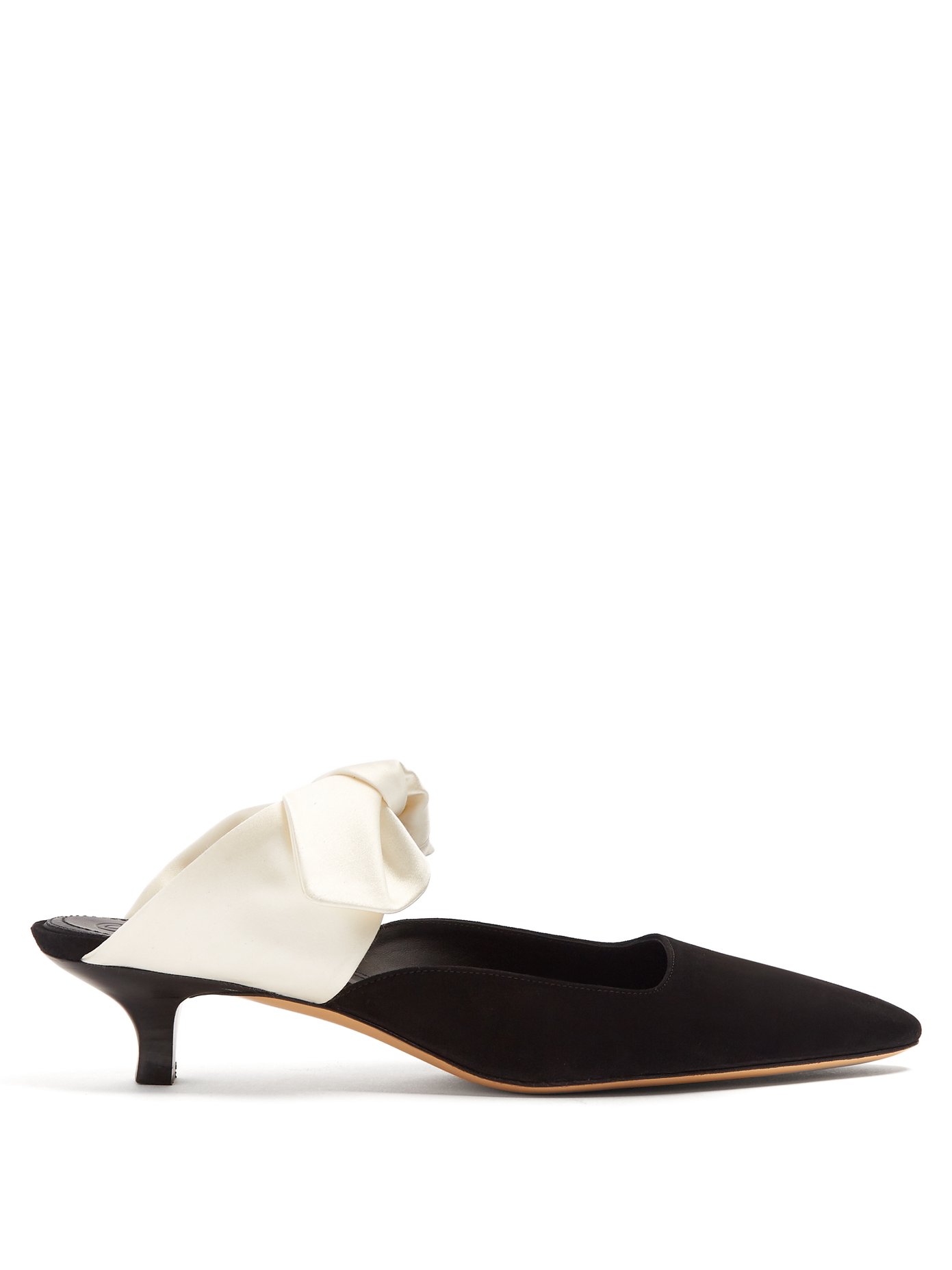 Coco satin-bow suede mules | The Row 