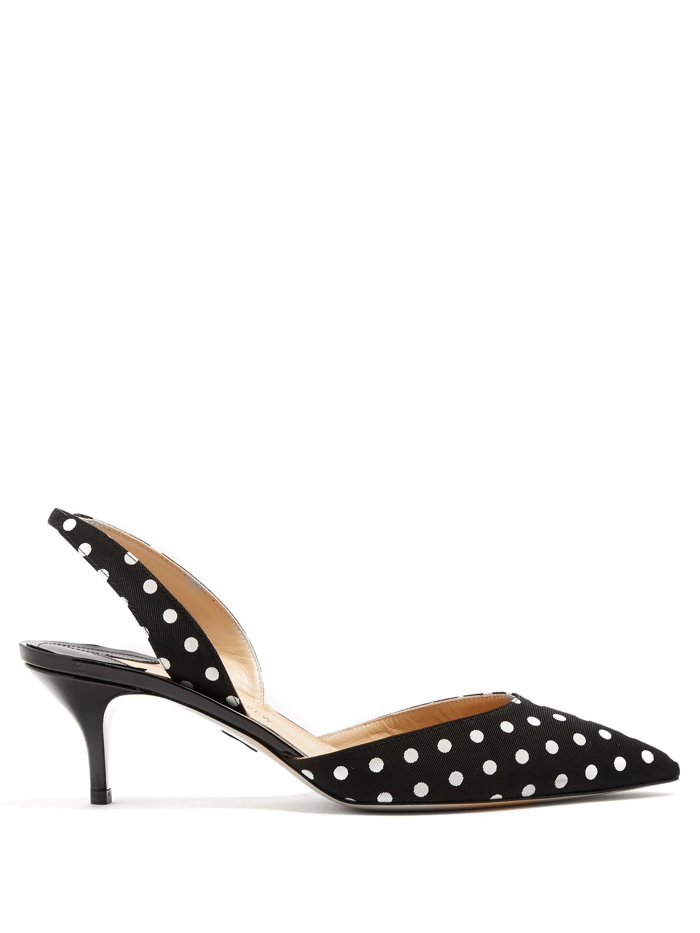 polka dot slingback shoes