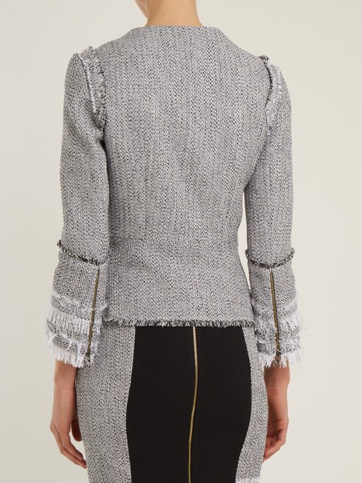 Kirkham asymmetric tweed jacket展示图