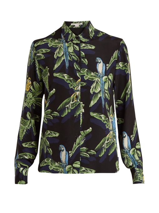 Parrot-print silk shirt | Stella McCartney | MATCHESFASHION US