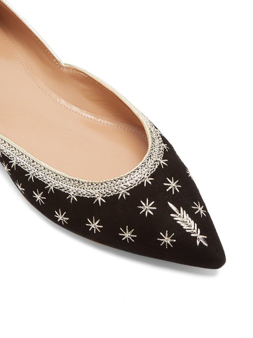 embroidered ballet flats