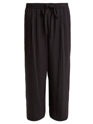 striped tie waist trousers