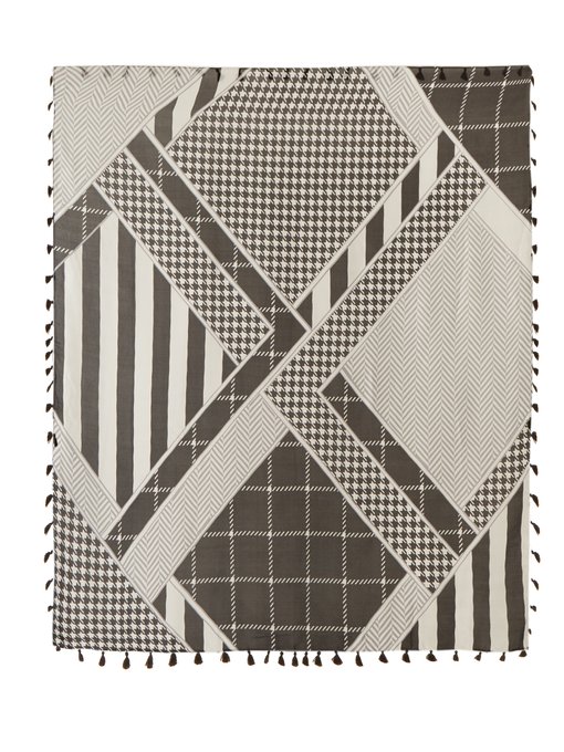 Geometric-print silk scarf展示图