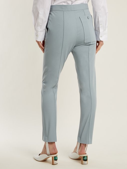 Juno stirrup-hem cotton-blend trousers展示图