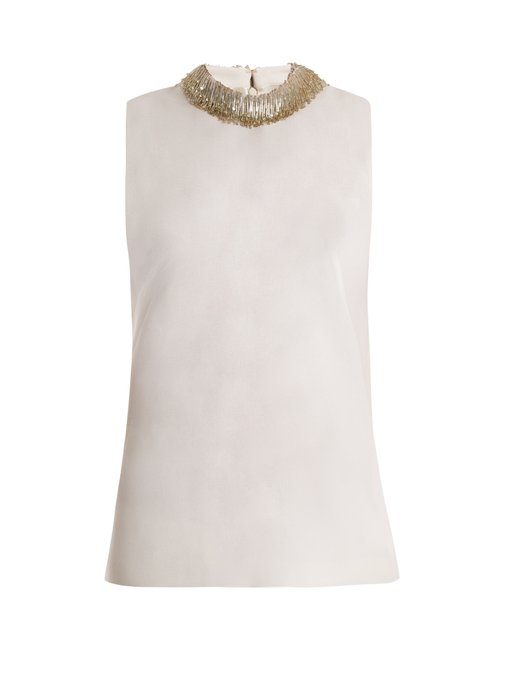 Fig bead-embellished sleeveless wool top | Goat | MATCHESFASHION UK