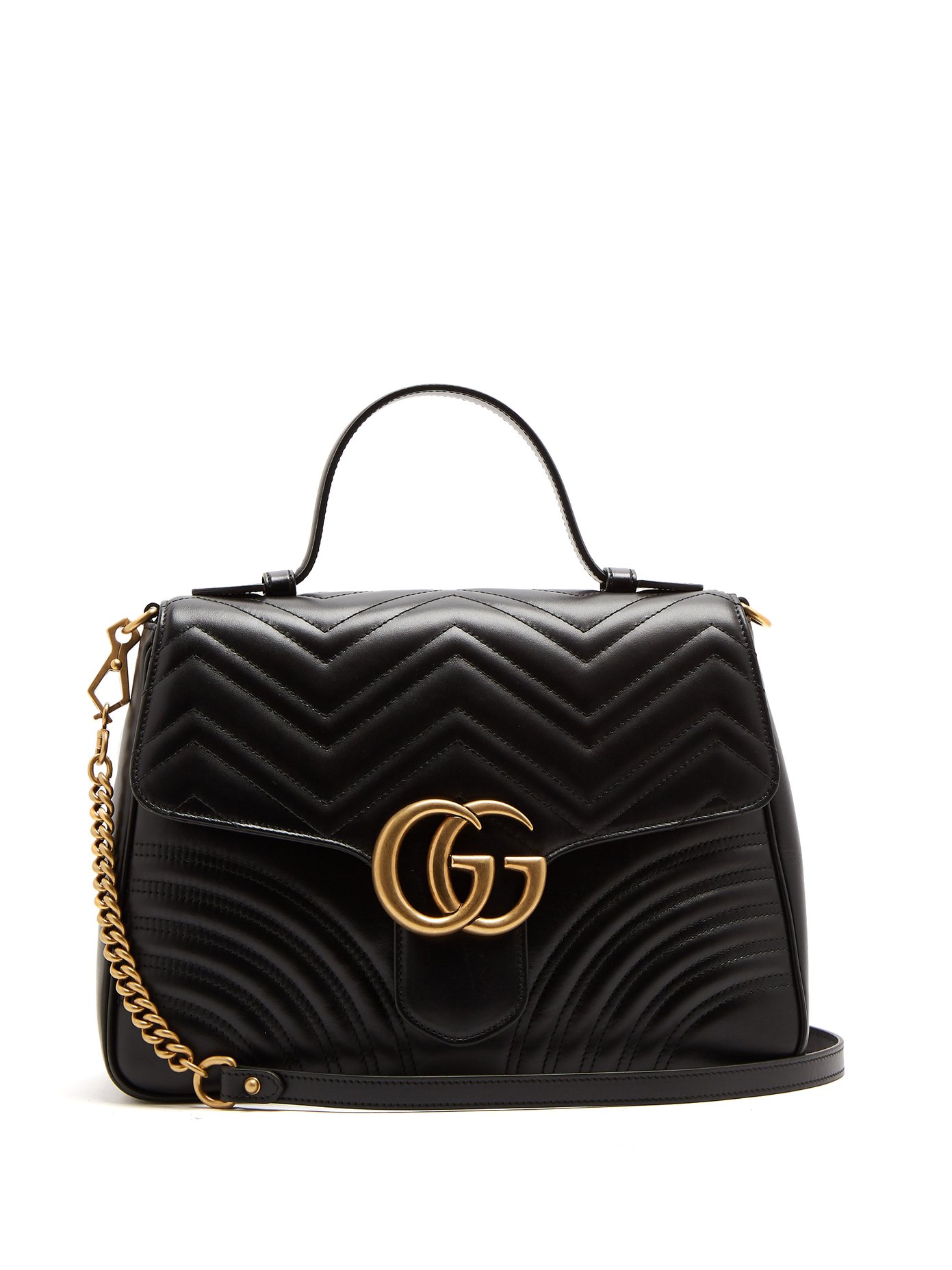 gg marmont medium leather shoulder bag