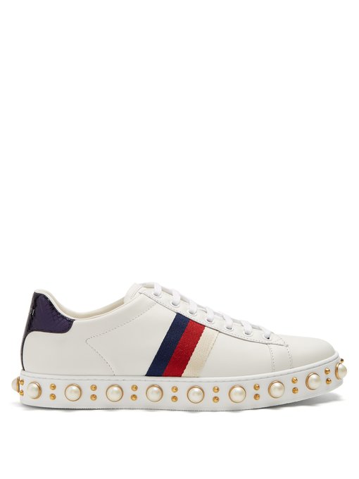 gucci pearl trainers