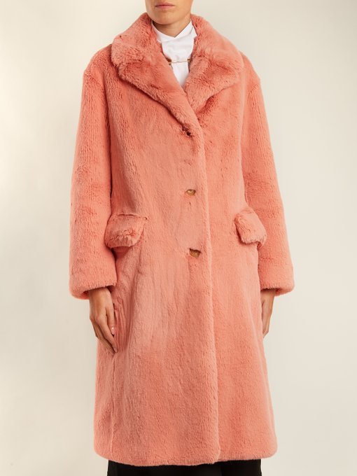 Single-breasted faux-fur coat | Burberry | MATCHESFASHION US