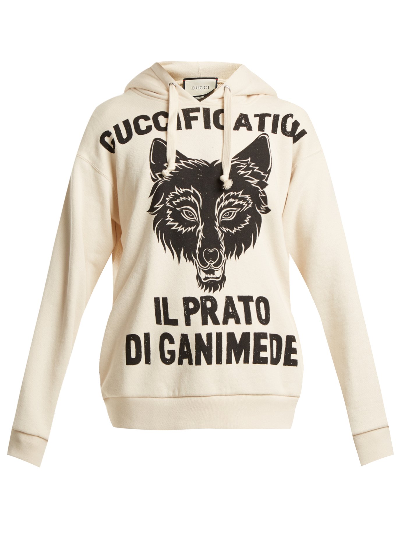 gucci wolf motif hoodie