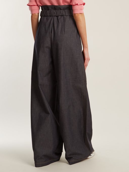 High-rise wide-leg cotton-blend trousers | No. 21 | MATCHESFASHION US