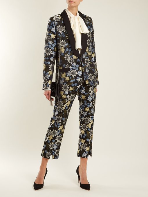 Anisha floral-jacquard jacket展示图