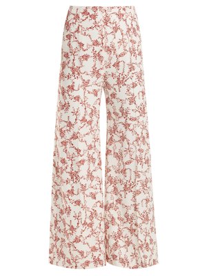 Hullinie floral-print crepe trousers | Emilia Wickstead | MATCHESFASHION UK