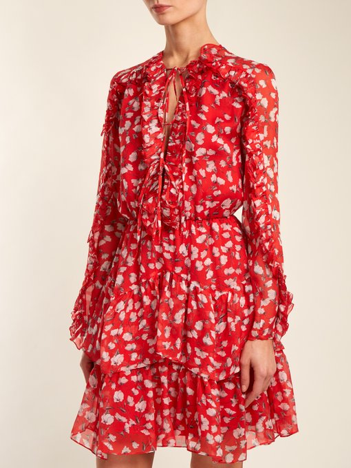 Adah floral-print silk-chiffon dress展示图