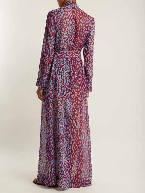 silk leopard robe