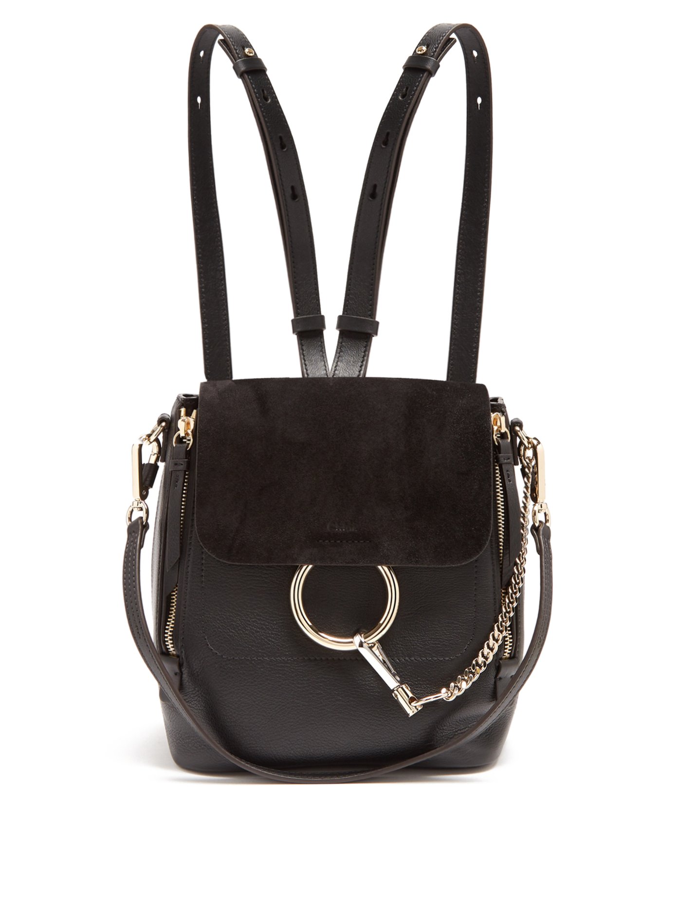 chloe faye leather backpack