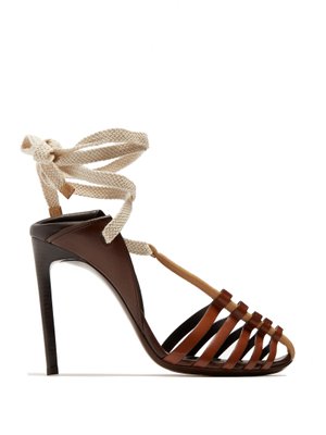 Majorelle & Mansour leather sandals | Saint Laurent | MATCHESFASHION UK