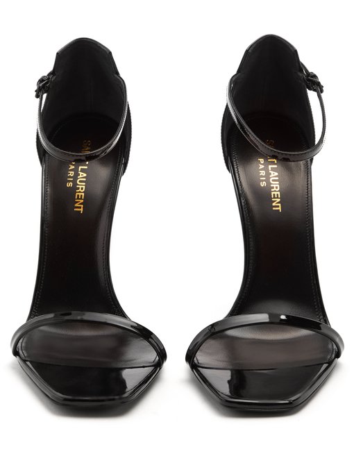 Opyum logo-heel patent-leather sandals展示图