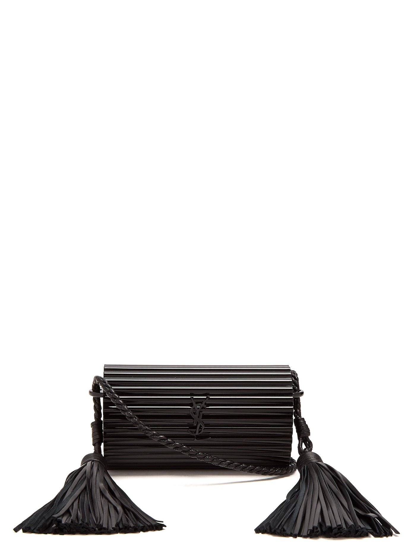 ysl black crossbody with tassel