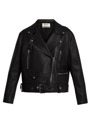 Mock leather biker jacket | Acne Studios | MATCHESFASHION US