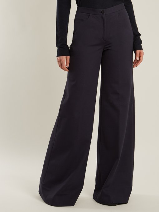 Wide-leg wool-blend jersey trousers | Connolly | MATCHESFASHION UK