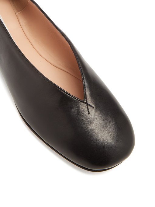 Oddry elasticated-heel leather ballet 