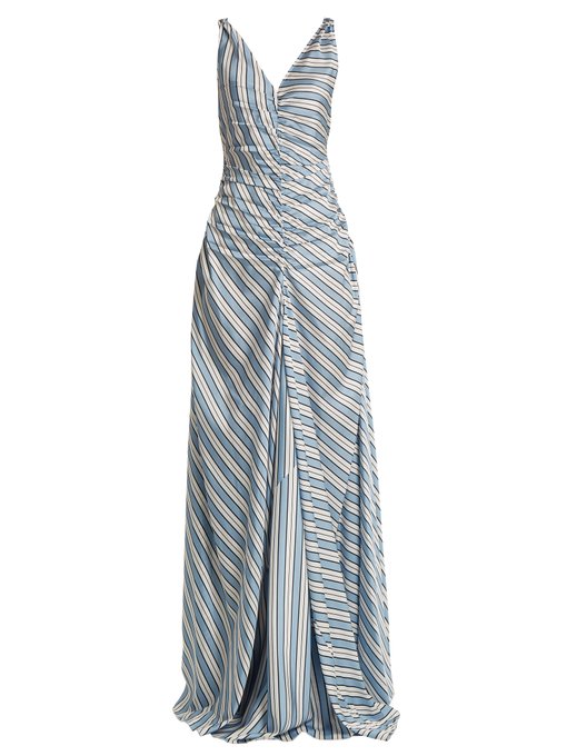 Penelope V-neck striped dress | The Attico | MATCHESFASHION UK