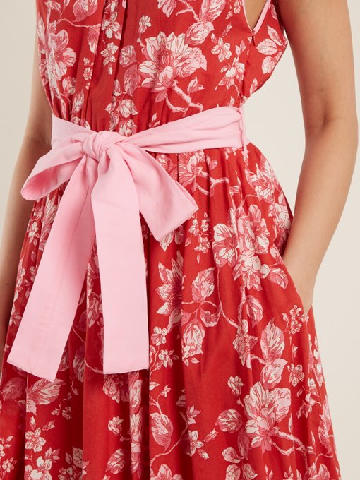 Floral-print cotton dress展示图