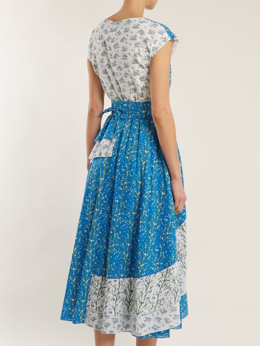Bead-embellished floral-print dress展示图