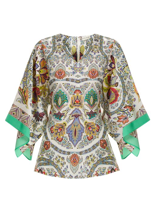 Chiquitisi floral-print silk crepe de Chine top | Etro | MATCHESFASHION UK