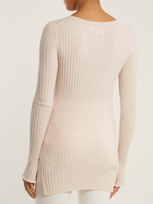 Second Skin ribbed-knit cotton top展示图