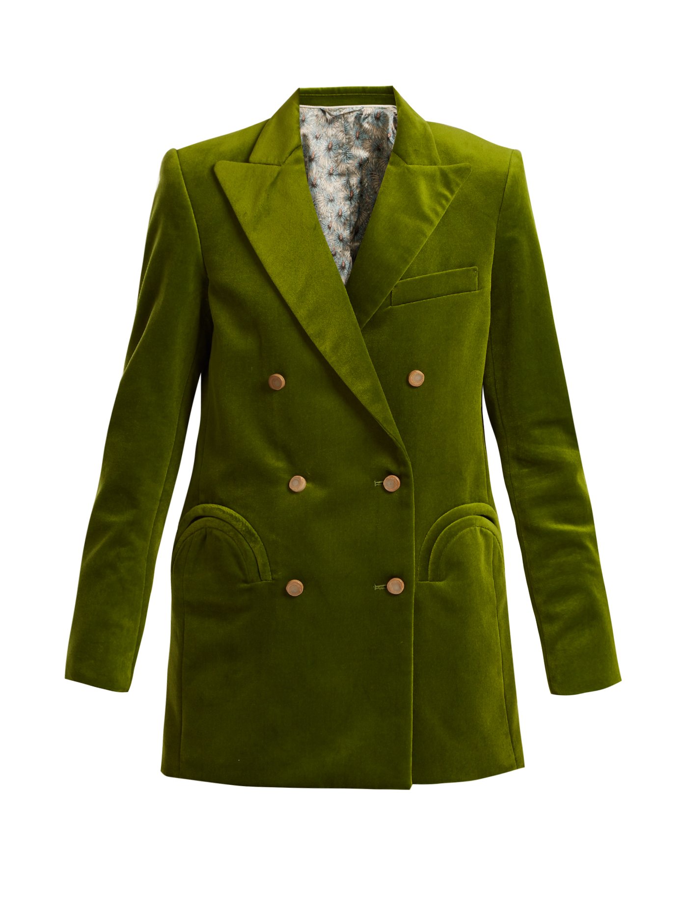 next green velvet blazer