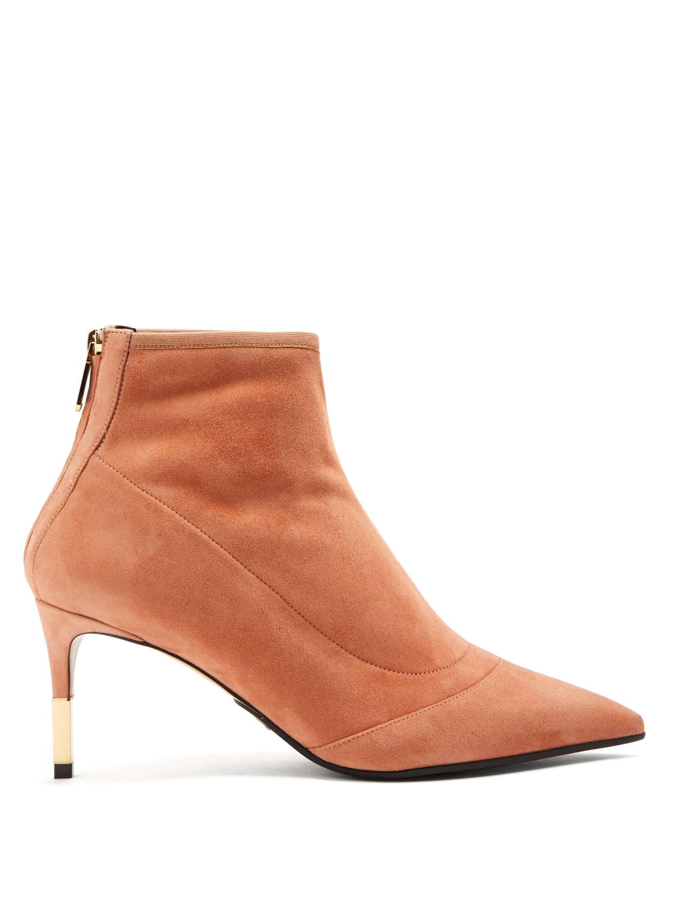 Point-toe suede ankle boots | Balmain 