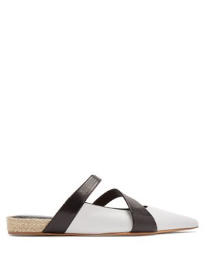 Point-toe leather backless ballet flats | JW Anderson | MATCHESFASHION UK